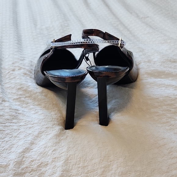 Marc Fisher Brown Leopard Print Heels - Picture 3 of 8